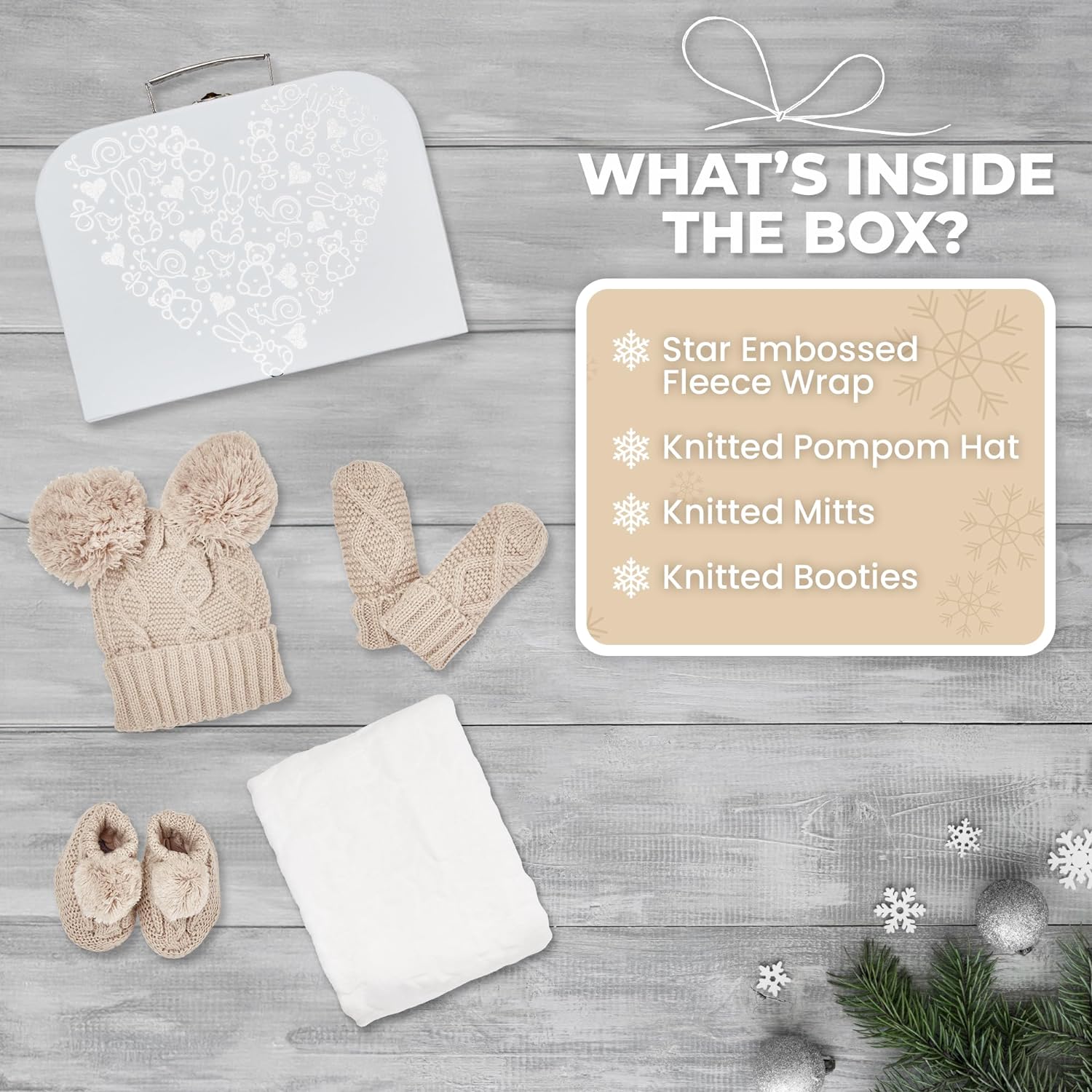 Unisex Baby Gift Set - Winter case beige