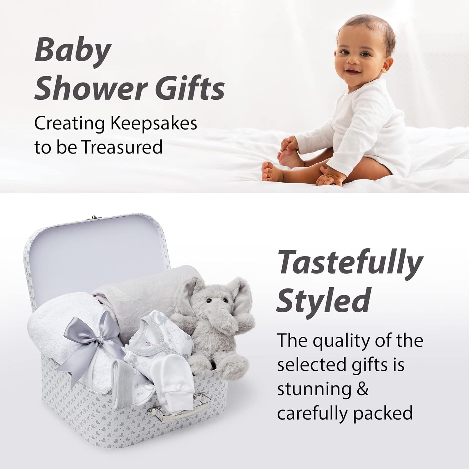 Unisex Baby Gift Set - White Stars Premature