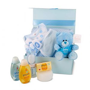 Baby Gift Set – Baby Hamper Newborn Essentials in Blue Keepsake Box