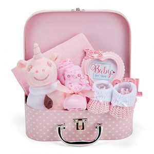 Baby Gift Set – Baby Hamper Newborn Essentials in Small Pink Case