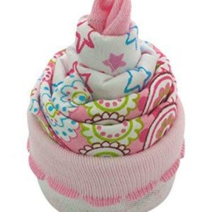 Newborn Baby Girl Gift Set – 4 x Cupcakes of Baby Clothes