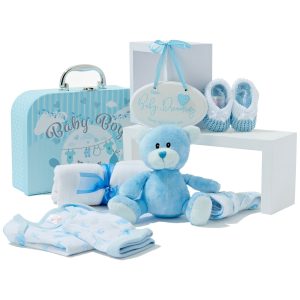 Baby Gift Set – Baby Keepsake Box Newborn Essentials Blue