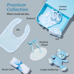 Baby Gift Set – Baby Keepsake Box Newborn Essentials Blue