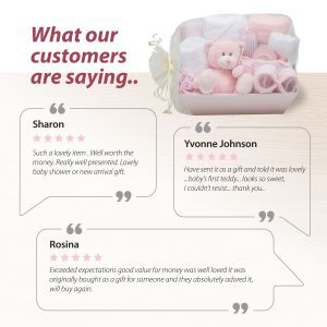 Baby Gift Set – Baby Gift Baskets Newborn Essentials in Pink Tray