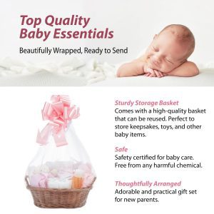 Personalised Baby Gifts – Baby Gift Baskets Full of Newborn Essentials – Pink