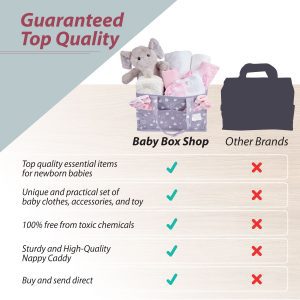 Baby Gift Set – Nappy Caddy with Baby Girl Gifts