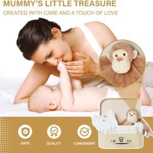 Personalised Baby Gift Set – 1 x Cream Hamper with 2 x Customised Items