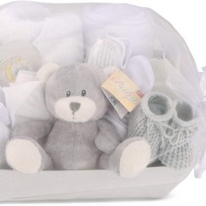 Baby Gift Set – Baby Gift Baskets Newborn Essentials in Grey Tray