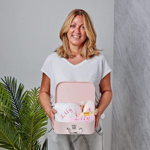 Personalised Baby Gift Set – Baby Bath Gift Hamper in Pink Case