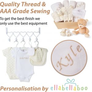 Baby Gift Set – Baby Gift Baskets Newborn Essentials in Cream Tray ellabellaboo